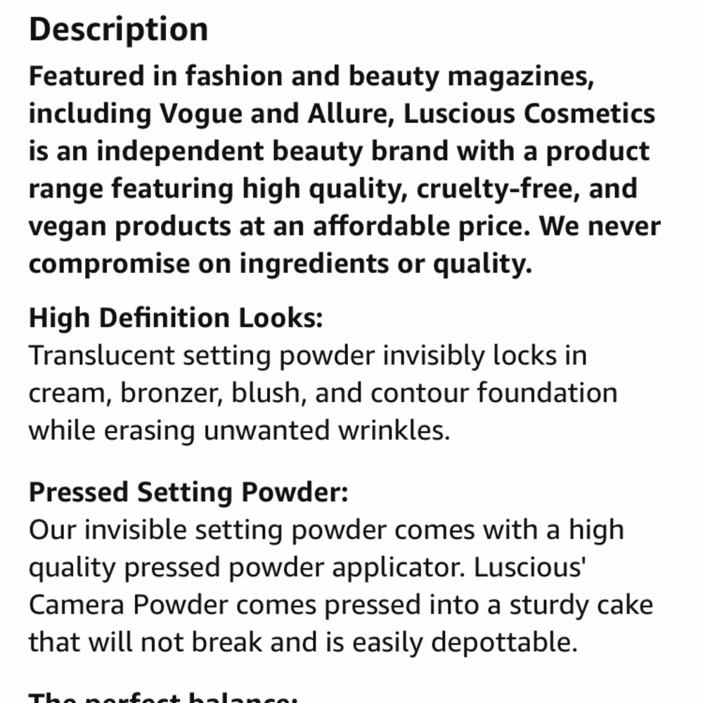True Luscious Camera Invisible Powder ❤️5/$25❤️ - Picture 6 of 8